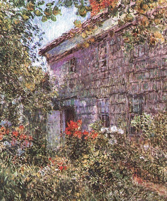 Childe Hassam Old House and Garden at East Hampton, Long Island oil painting picture